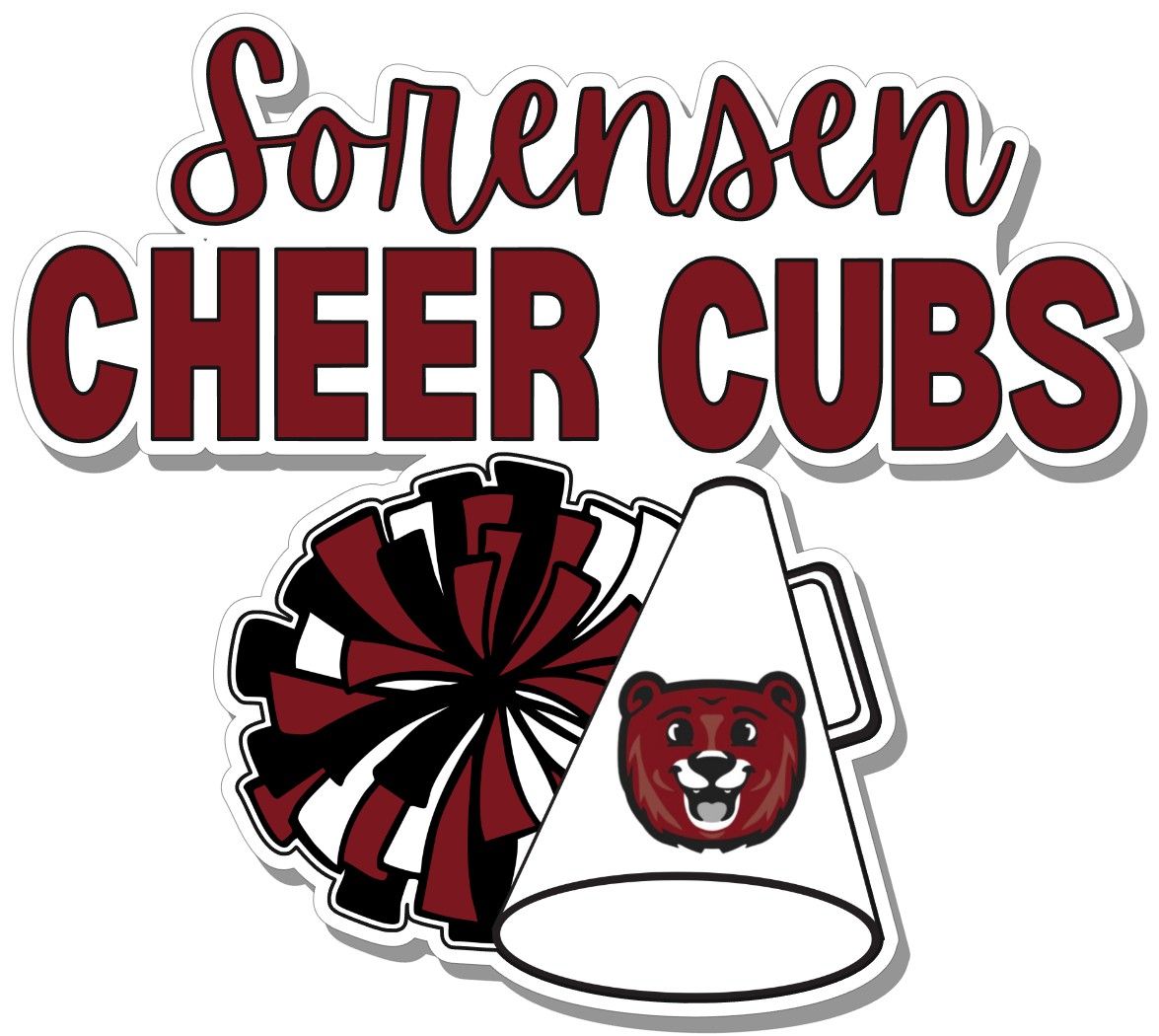 Sorensen Cubs cheer custom sticker DTFgalore